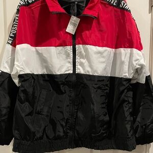New Look Red, Black and White  Zip-Up Jacket